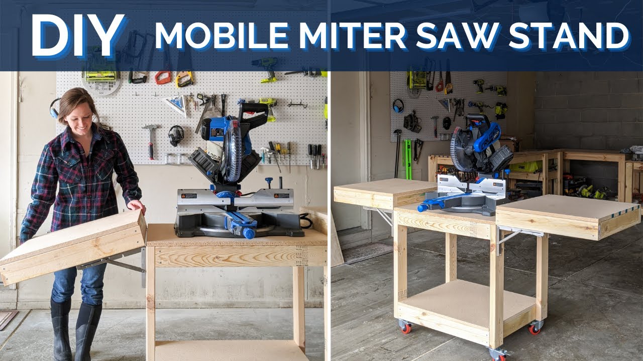 Build A Diy Mobile Miter Saw Stand