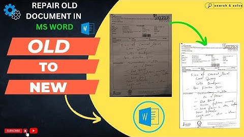 How to Repair Old Document in Microsoft Word | Old Document Convert to New Document in MS Word #word