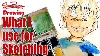 What I use for sketching in watercolor