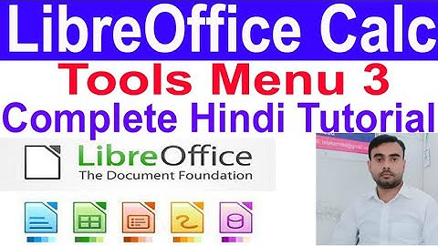 Libreoffice Calc Tools Menu Part 3 | Libreoffice Calc में Tools Menu सीखें | ccc exam preparation