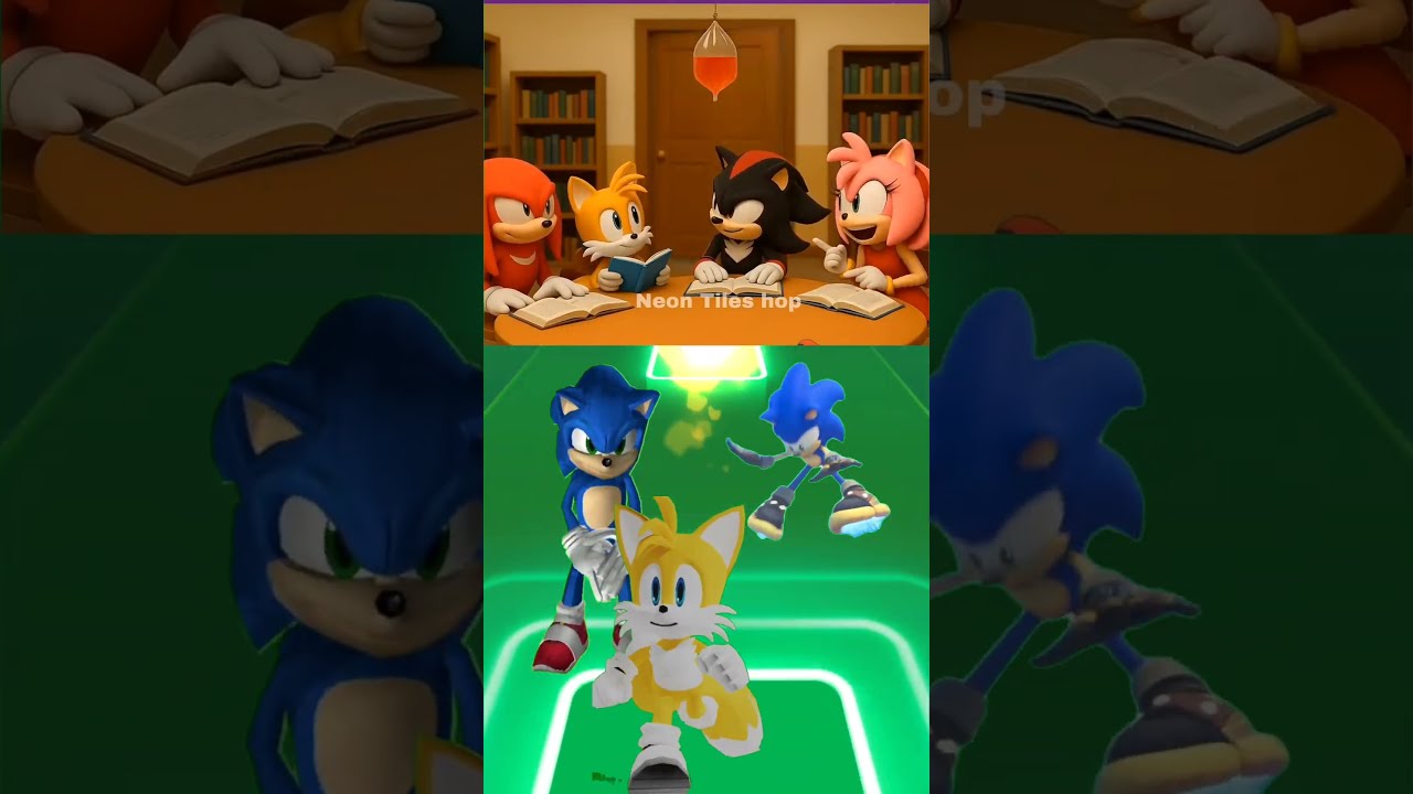 Scary Sonic Shadow Silver Tail Coffin Dance Tiles Hop Coffindance Shorts