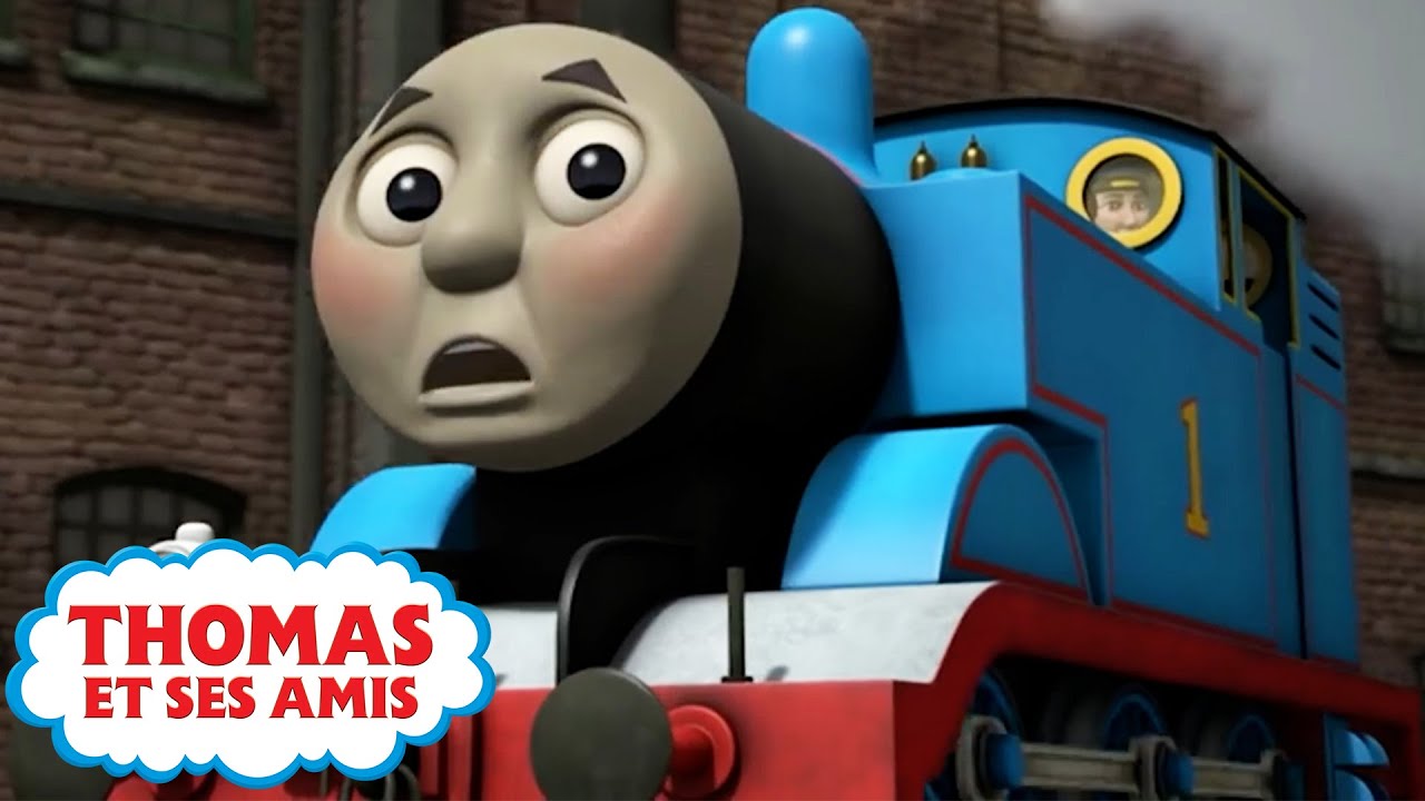 Le Train Thomas - Ashima Locomotive motorisée à piles avec wagon de marchandises, jouet pour enfants, 3+ ans, HMC22