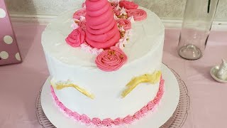 Unicorn cake decorating/ unicorn party cake/baby shower cake