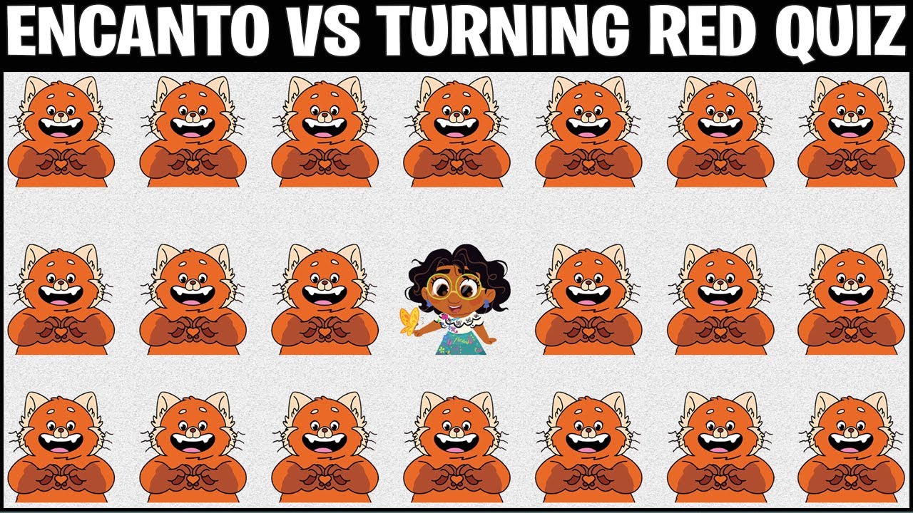 Encanto Vs Turning Red Puzzles #84 | Odd One Out Encanto Movie | Find The Odd Turning Red Reaction