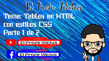 El Profe Vilchis - Tablas en HTML con estilos CSS Parte 1 de 2