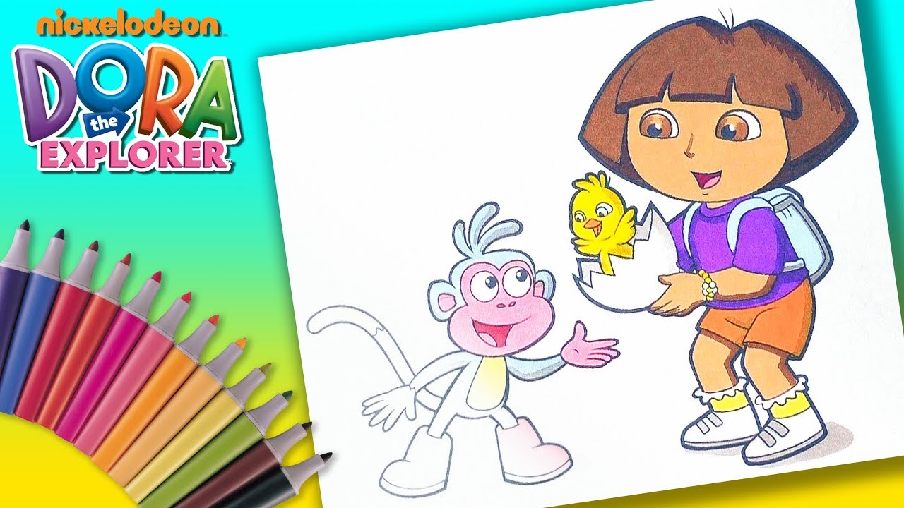 Dora the Explorer Coloring Book #forKids Dora and Boots Coloring Pages ...