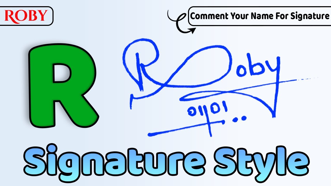 ✔️ Roby Name Signature Style Request Done - YouTube