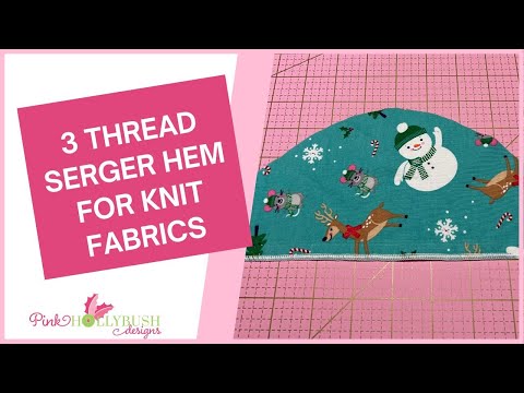 how to hem a knit dress with a serger Easy Three Thread for Fabrics neck:Square