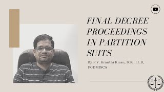 Information Final Decree Proceedings in Partition Suits Update