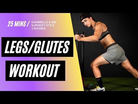 25 MIN LEGS & GLUTES WORKOUT - Dumbbells & Bodyweight only