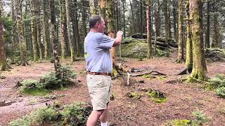 The American experience talked about at Roan Knob highest Appalachian Trail shelter on AT trail.