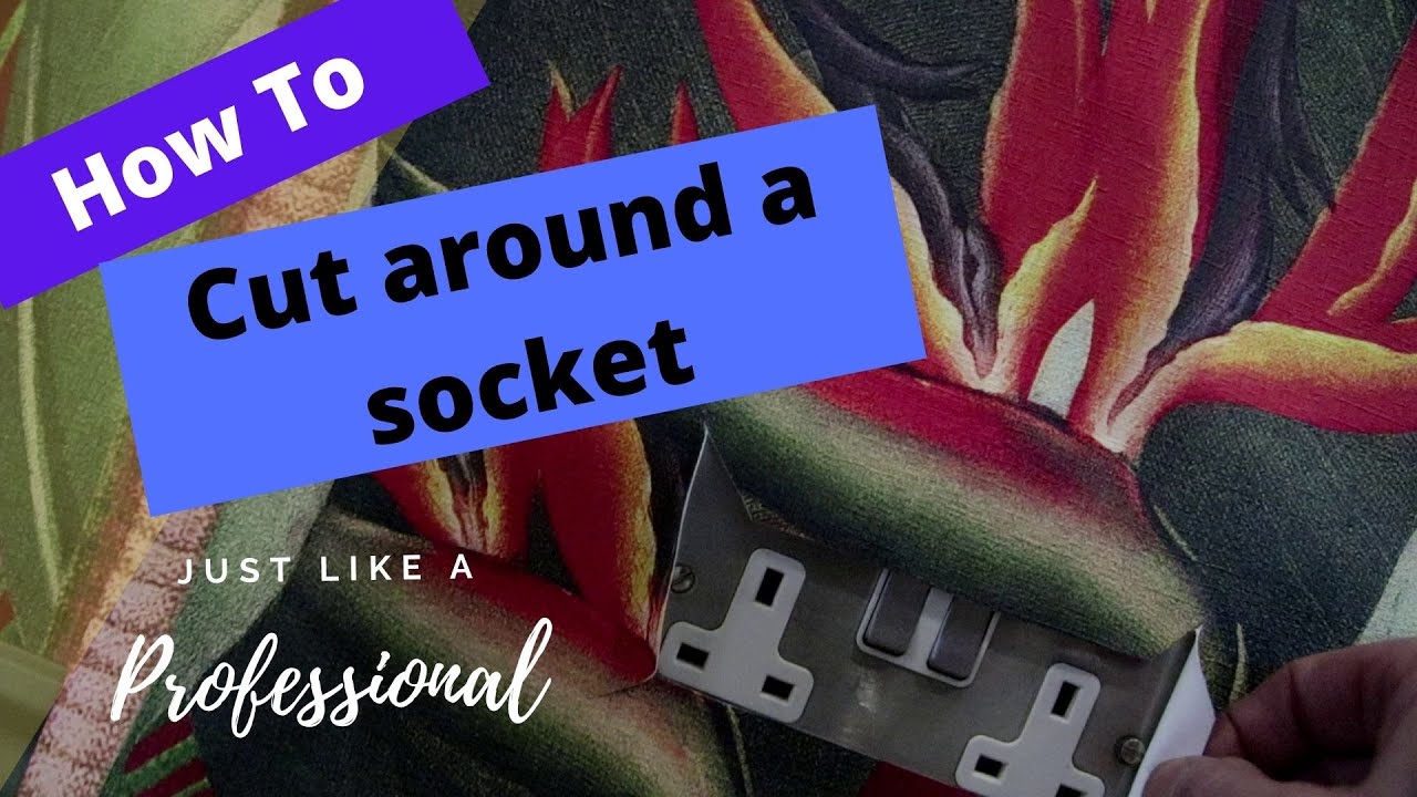 How to wallpaper around a Wall SOCKET Graham & Brown mural wallpaper
