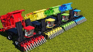 : LAND OF COLORS ! VERY BIG BALES MACHINES !!!  Farming Simulator 19