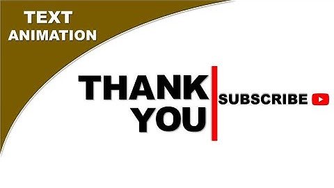 How to Make The Best intro & outro text Animation using PowerPoint | Thankyou text outro Animation