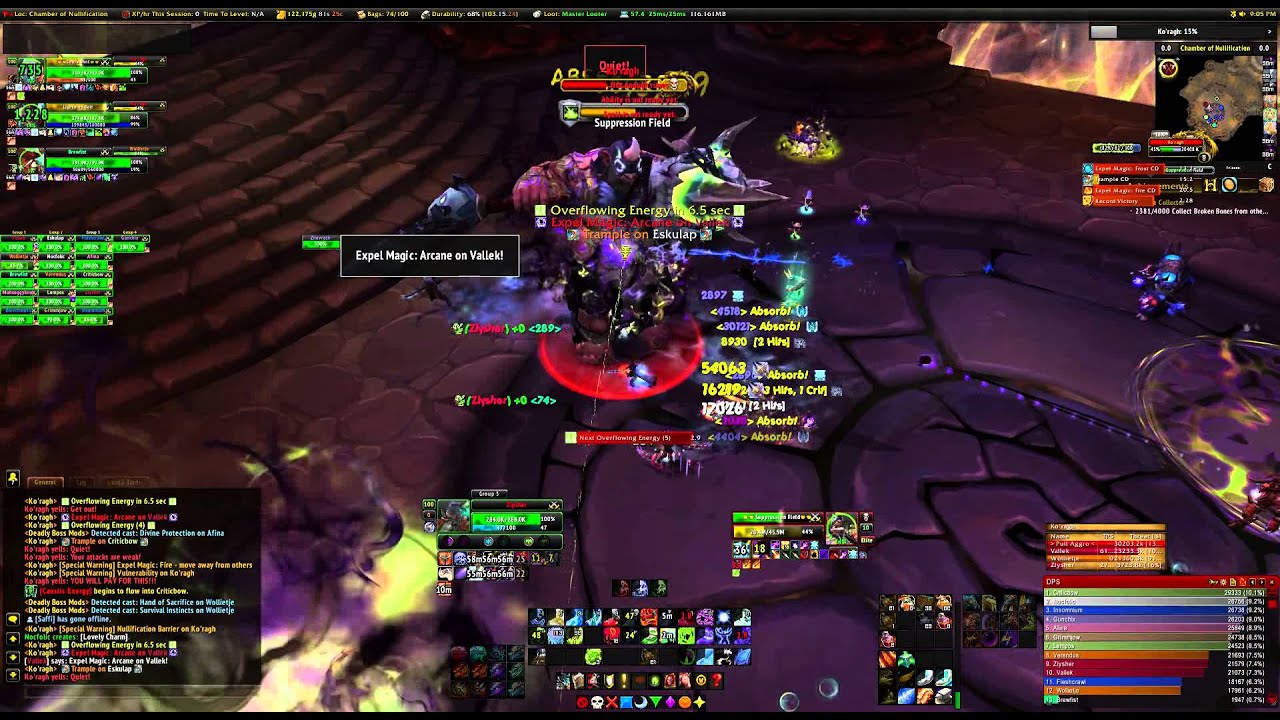 World of Warcraft - Highmaul Heroic: Ko'ragh - YouTube