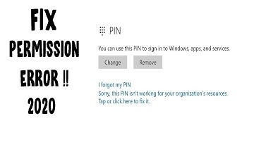 Fix : Pin not working windows 10!! 2020 Updated