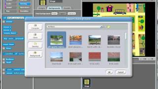 Scratch and Bee-Bots - Lesson 4 - adding a stage background