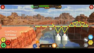 Bridge Construction Level 20 || Bridge Construction Level 20 Complete with 3 Star Excellent