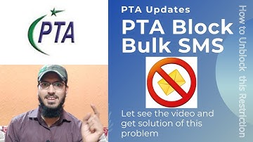 Unblock SMS Sending Service Blocked by PTA | PTA Restricted Bulk SMS | Bulk SMS Blocked Solution