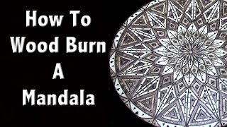 Watch Kate from BurntBirch.etsy.com wood burn a mandala design. She shares her expert tips in pyrography for burning sacred 