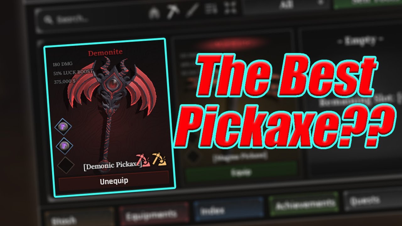 Demonite Pickaxe | THE FORGE - YouTube