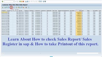 17 How to check sale of any material in SAP ! ZSALE T CODE FULL EXPLANATION IN HINDI !