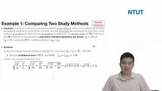 【NTUT ON AIR】|Statistics2 6_Estimation II Two-sample estimation problem and Paired Observations