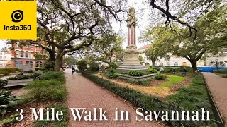 3 Mile Walk in Savannah, GA with Insta360 X3 (great for treadmill)