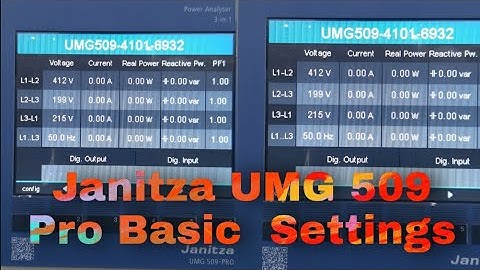 Janitza UMG 509 PRO CT Basic Settings