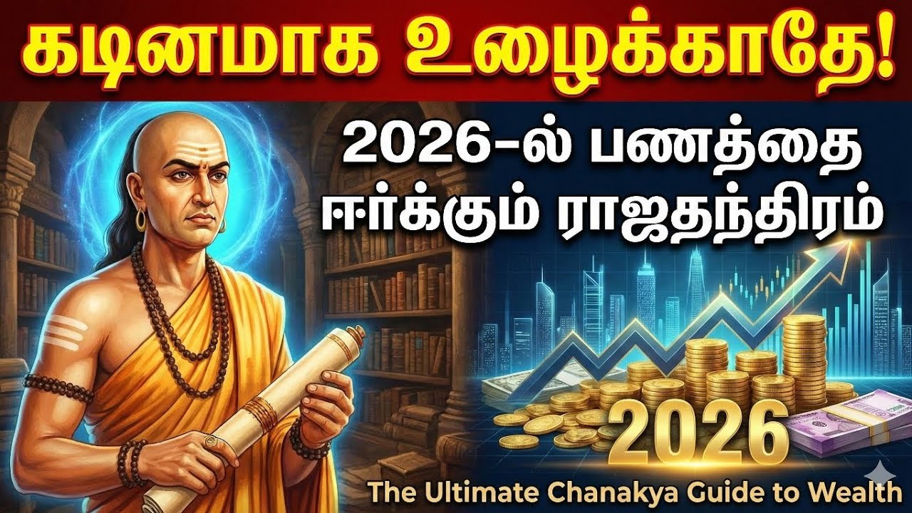 கடினமாக உழைக்காதே! 2026-ல் பணத்தை ஈர்க்கும் ராஜதந்திரம் The Ultimate Chanakya Guide to Wealth#tamil 