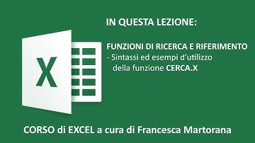 EXCEL tutorial 7G3: Funzione CERCA.X (XLOOKUP)