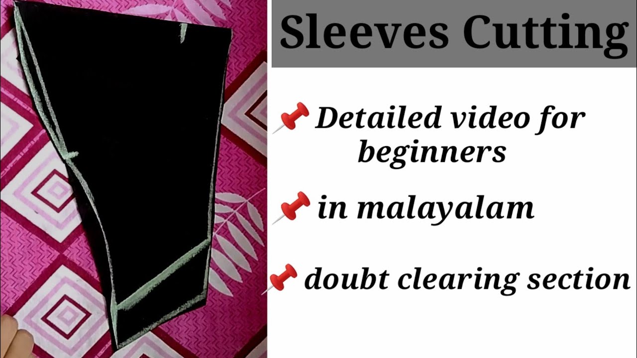 Sleeves cutting detailed video in malayalam for beginners/simple and
