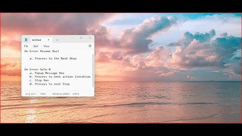 "On Error Resume Next" Vs "On Error GoTo 0" Statements in OpenText UFT One || HP QTP || VB Scripting