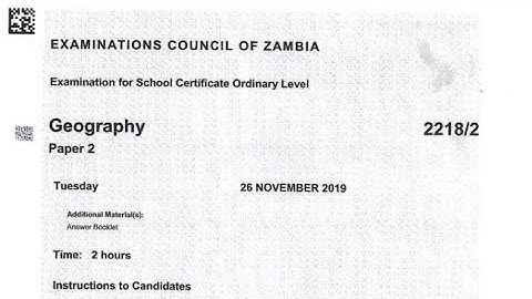 Geography paper 2 2019