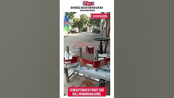 SEMI AUTOMATIC STICKER  ROLL WINDING REWINDING MACHINE#machine #winding#stickerlabellingmachines