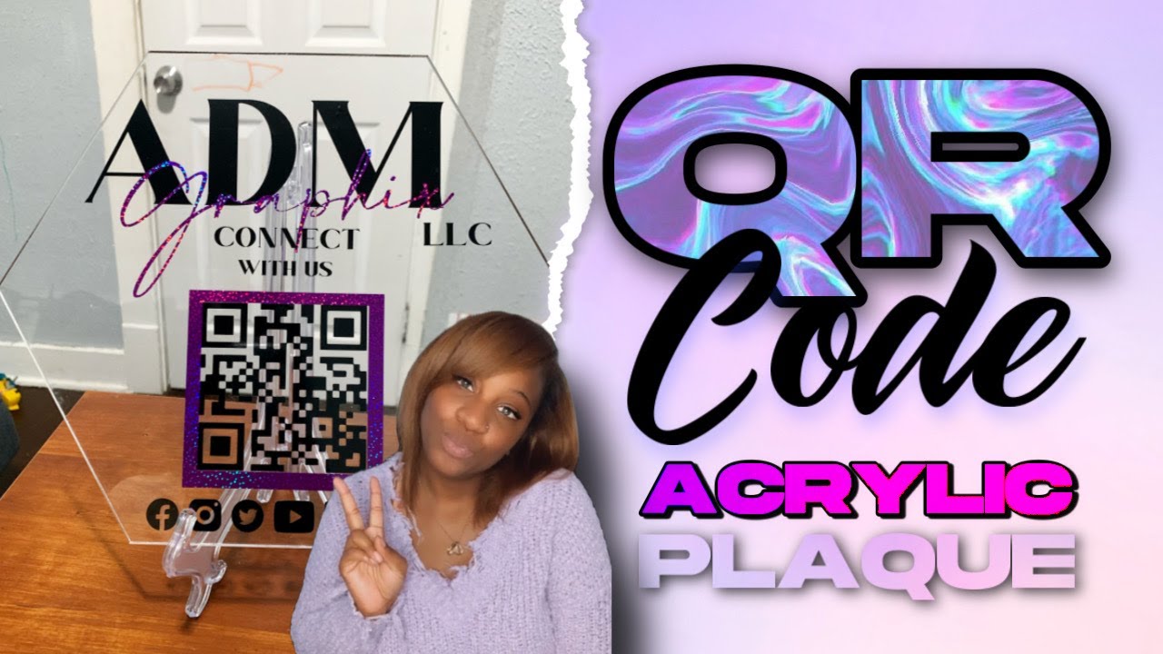 QR CODE ACRYLIC PLAQUE with Cricut & Canva YouTube