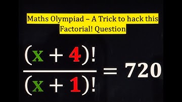 Interesting Factorial Question - Trick to hack this one! #factorial #maths #learnmath #advancedmath