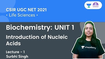 Introduction of Nucleic Acids | Biochemistry: UNIT 1 | CSIR NET 2021 | By Surbhi Singh