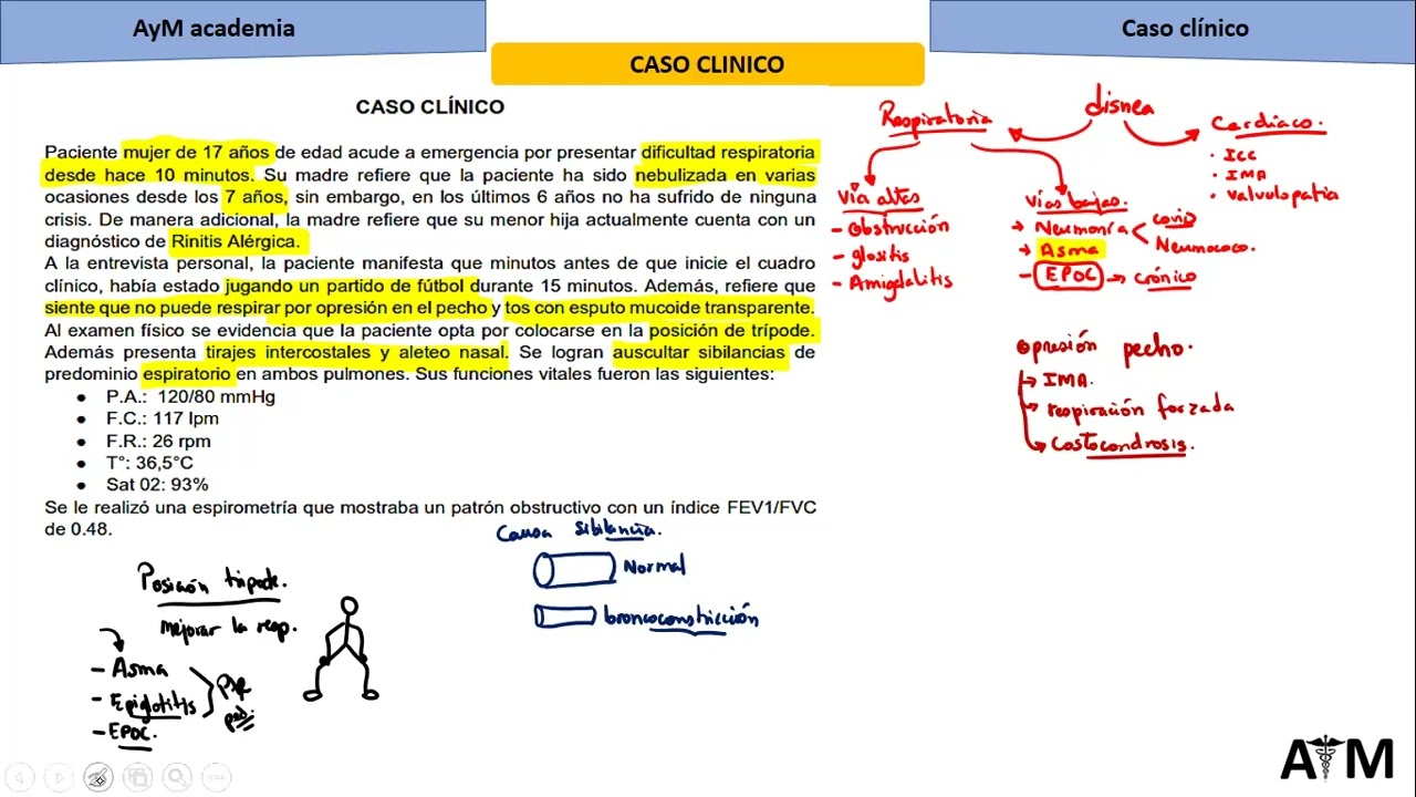 CASO CLINICO ASMA BRONQUIAL - YouTube