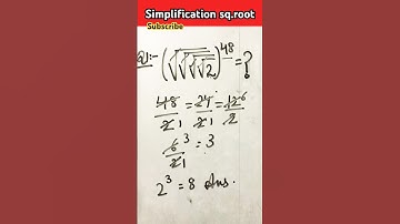 Squareroot Simplify #maths #simplification #squareroot #youtubeshorts #shorts #simplemath #basicmath