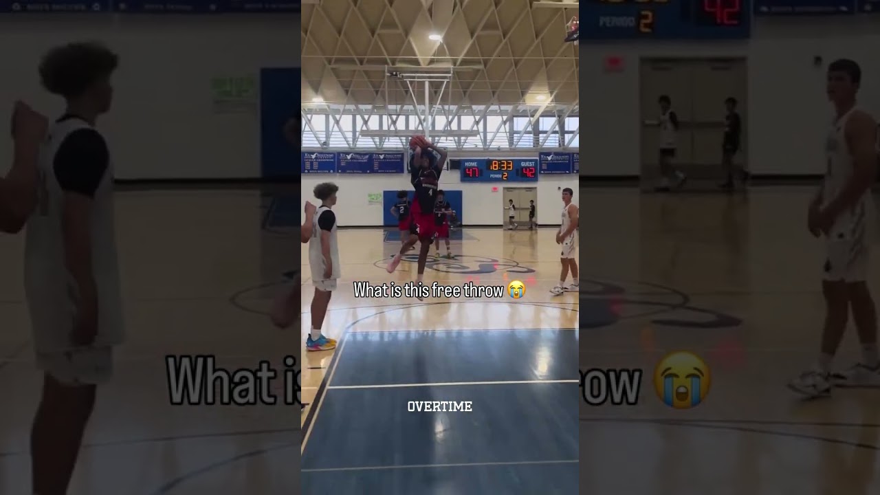 Never seen a fadeaway free throw in my life 🤣 #gremlinuniversity