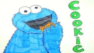 How To Draw Cookie Monster | Kids Coloring Video @colorkids4257