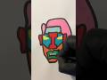 “I didn’t want to create a perfect face…” #abstractart #markerart #drawing #facedrawing #markers