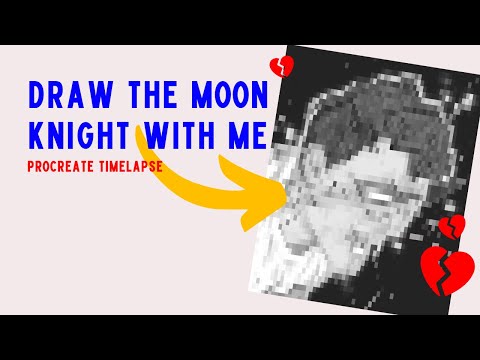 fly like a bird, sting like a bee, today you'll draw the moon knight with me | procreate time-lapse