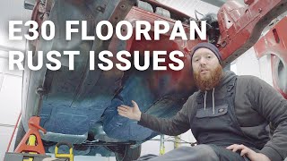 BMW E30 Floor Pan Underseal Removal + Floorpan Rust Repair & Welding | 033