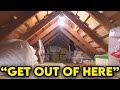 Man finds someone living in his attic