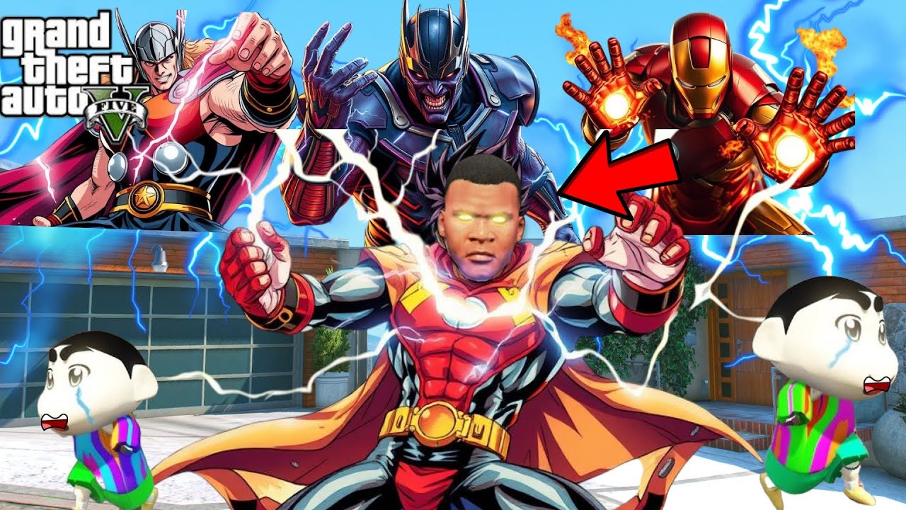 GTA 5 : Franklin & Shinchan ATTACKED by Thanos (Part 2) in GTA 5!