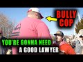 Big BULLY Cop Assaults & Threatens Protesters After Destroying a $2,500 Camera