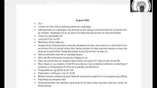 CLJ 2023   2024 LEC Coverage of exams