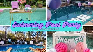 NEW 2026 Swimming Pool Party Birt ay Decorations Ideas Pool Themes for Adults Kids